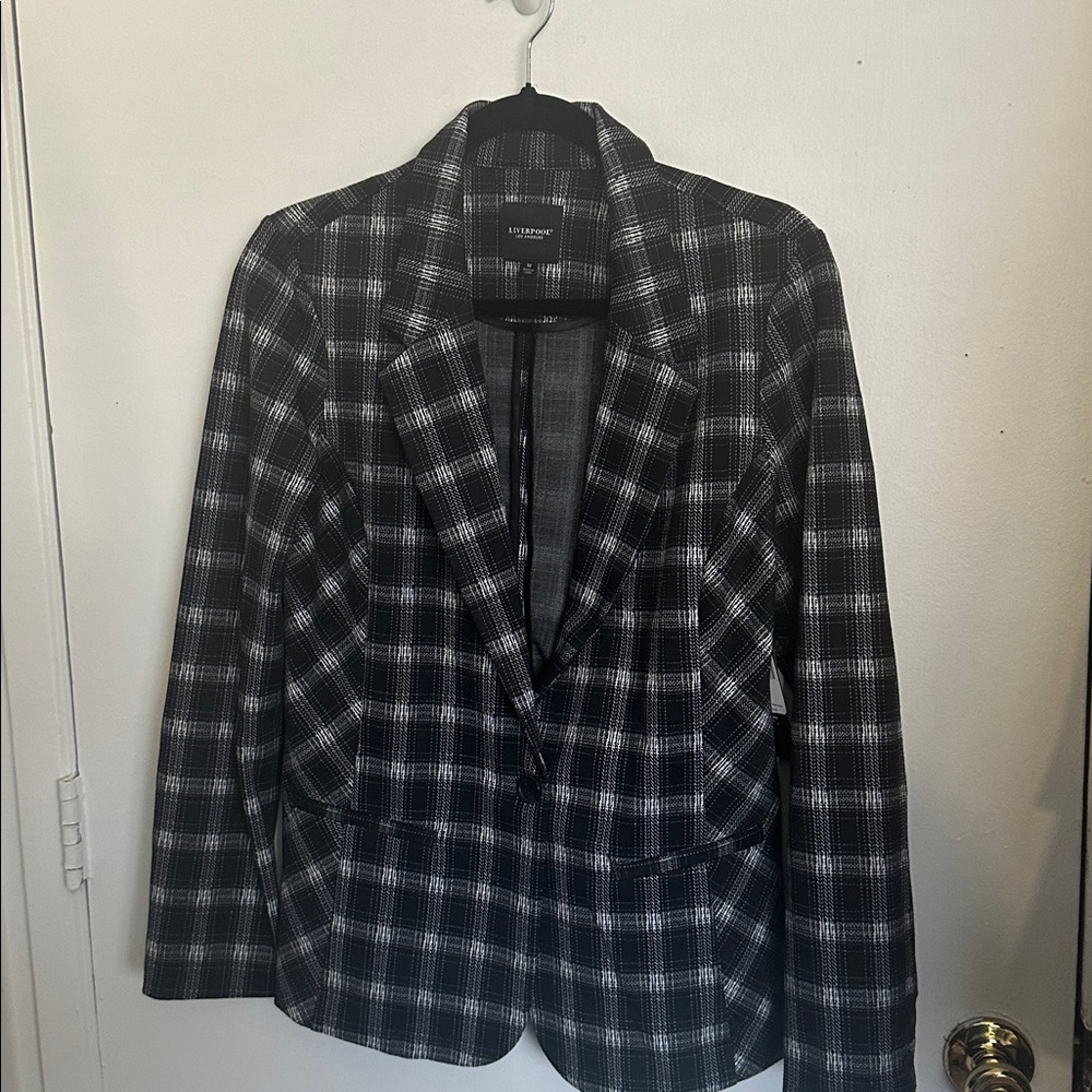 Liverpool Black and White Plaid blazer
